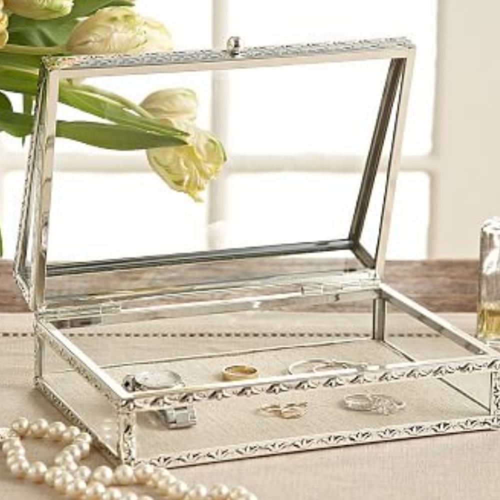 Pottery Barn Antique Silver Jewelry Box